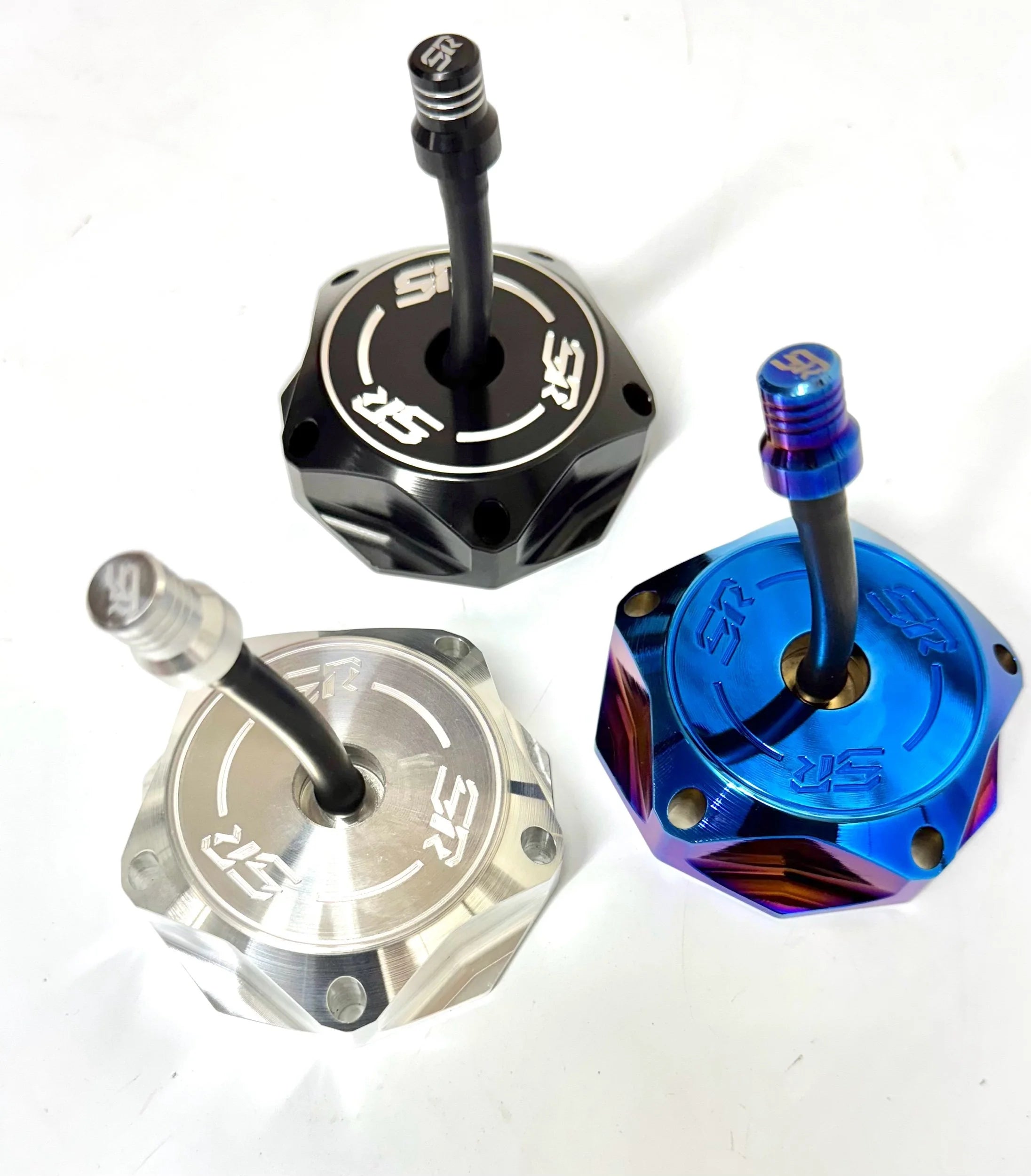 Staggs Racing SR billet engraved gas caps for all models KLX110 years 2010+ KLX140