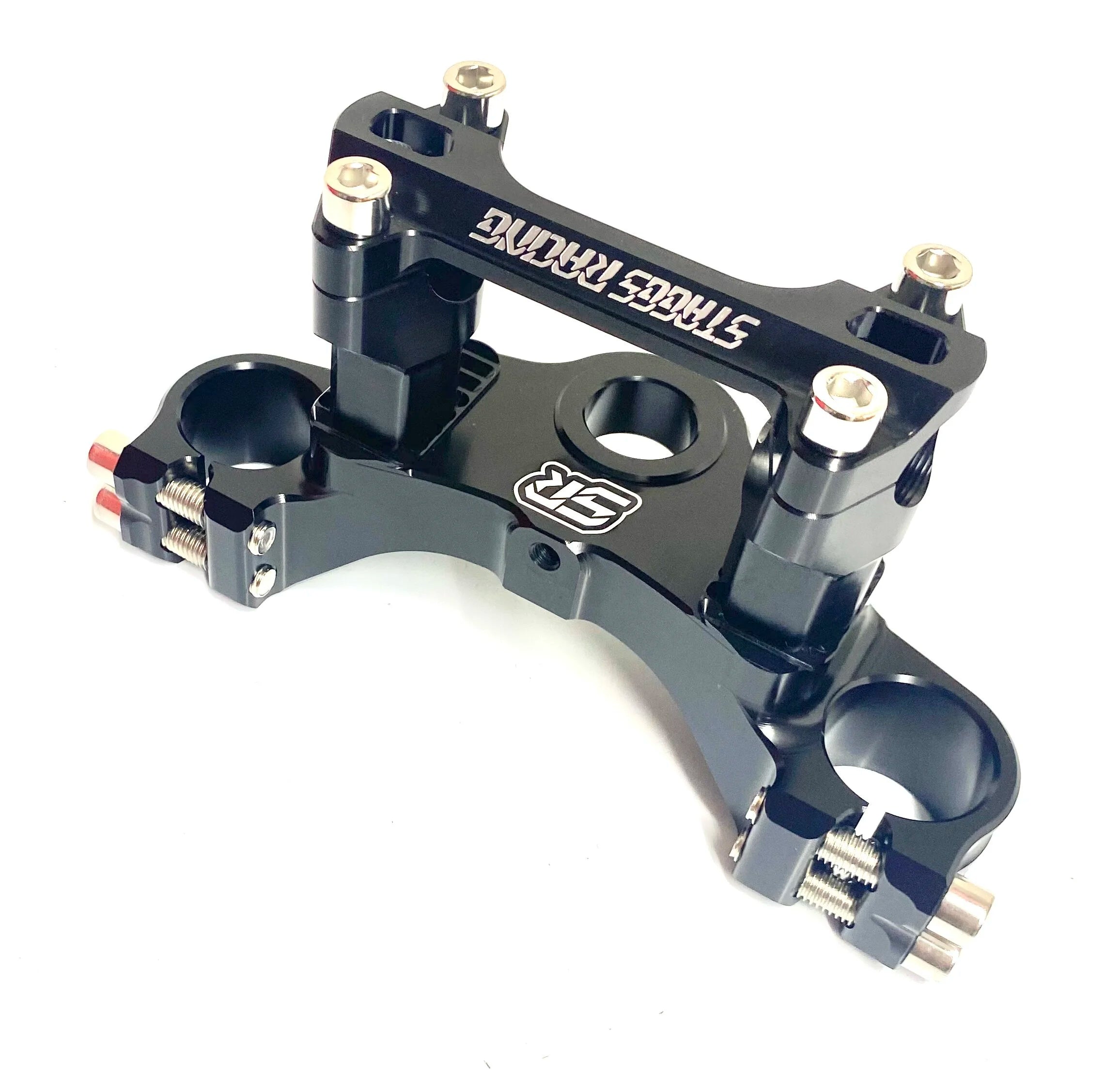 Staggs Racing billet upper triple clamp