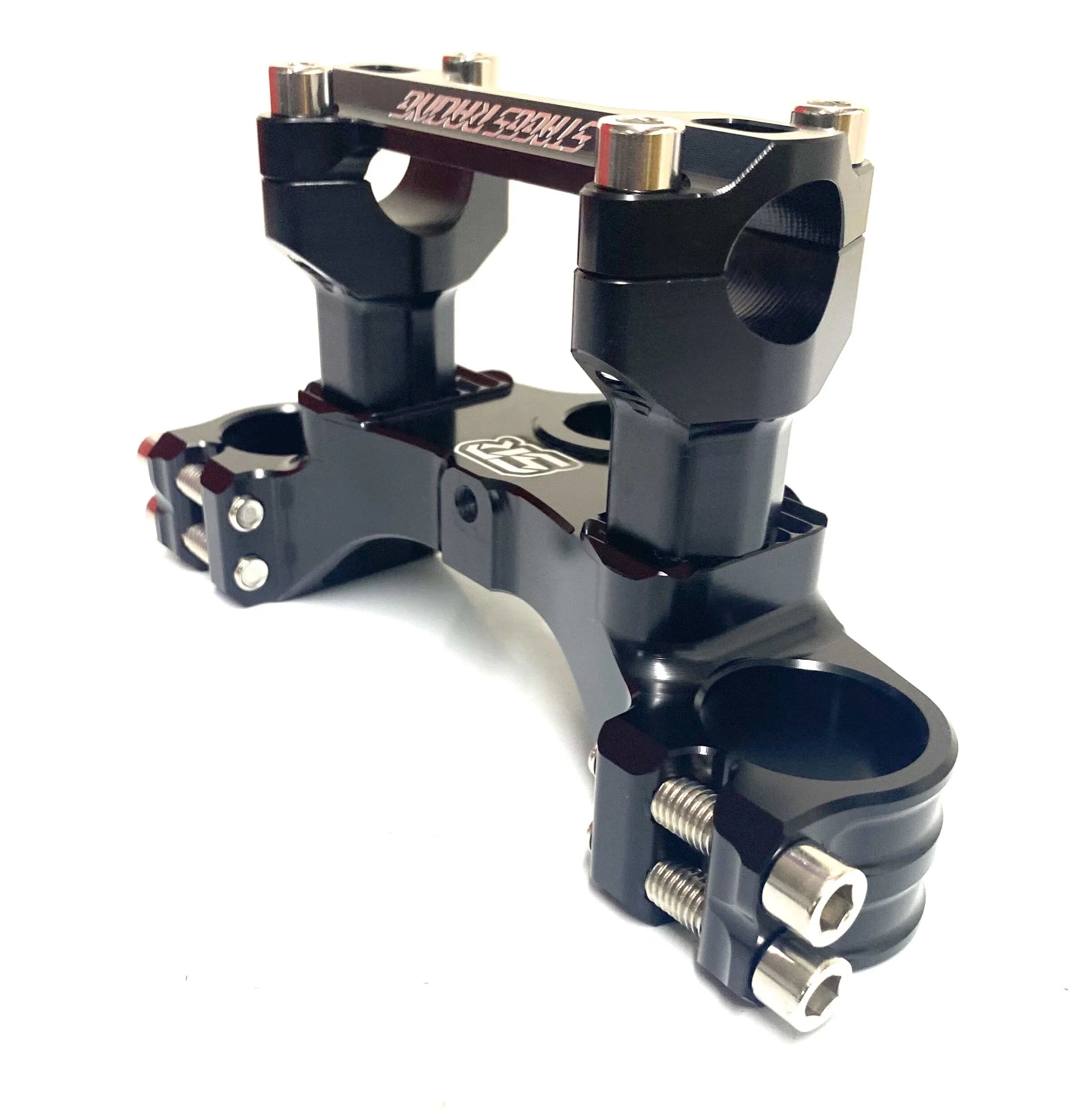 Staggs Racing billet upper triple clamp