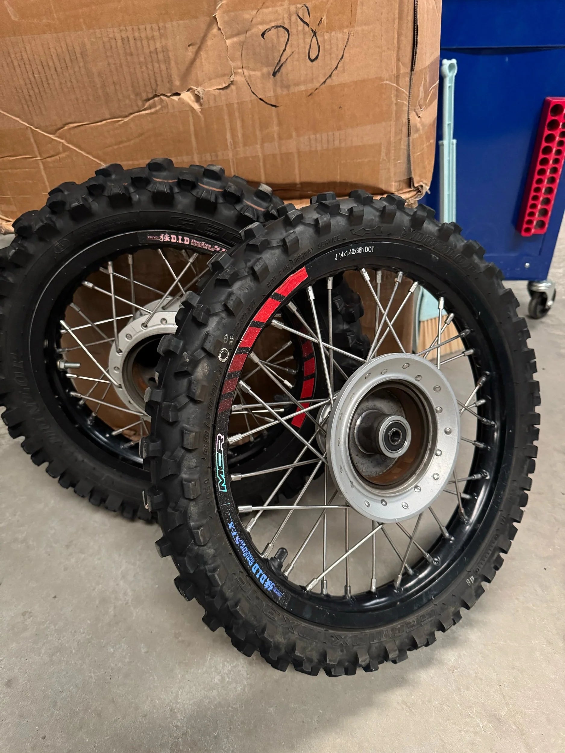 CRF110 complete wheels used