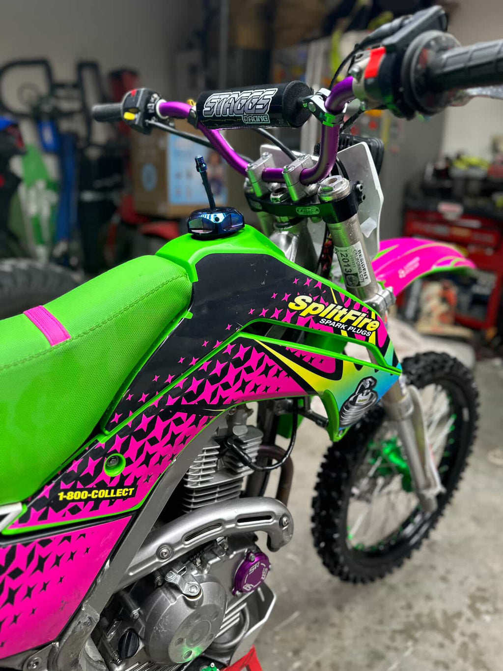 Staggs Racing KLX140/110 low rise 7/8 bars
