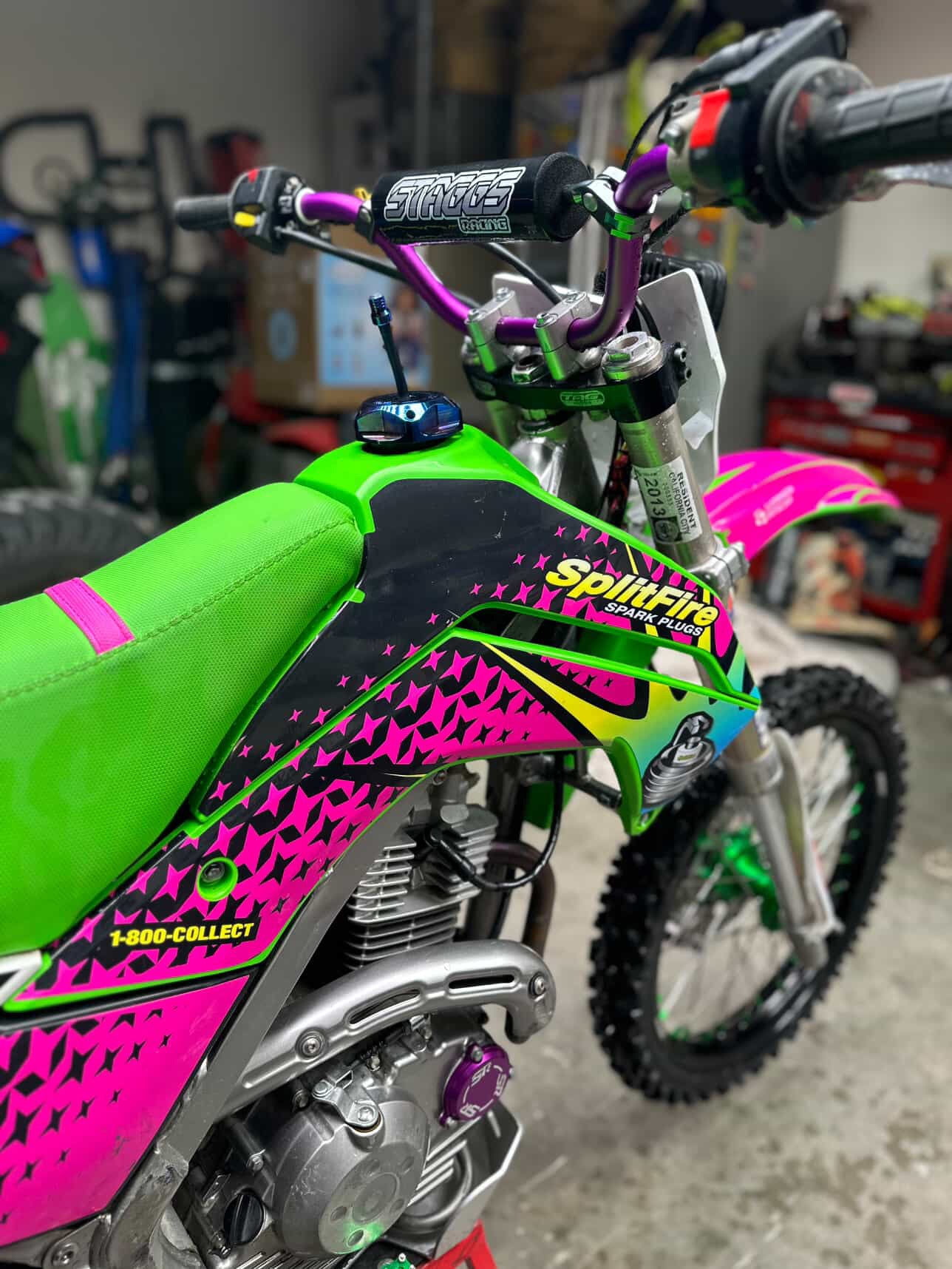 Staggs Racing KLX140/110 low rise 7/8 bars