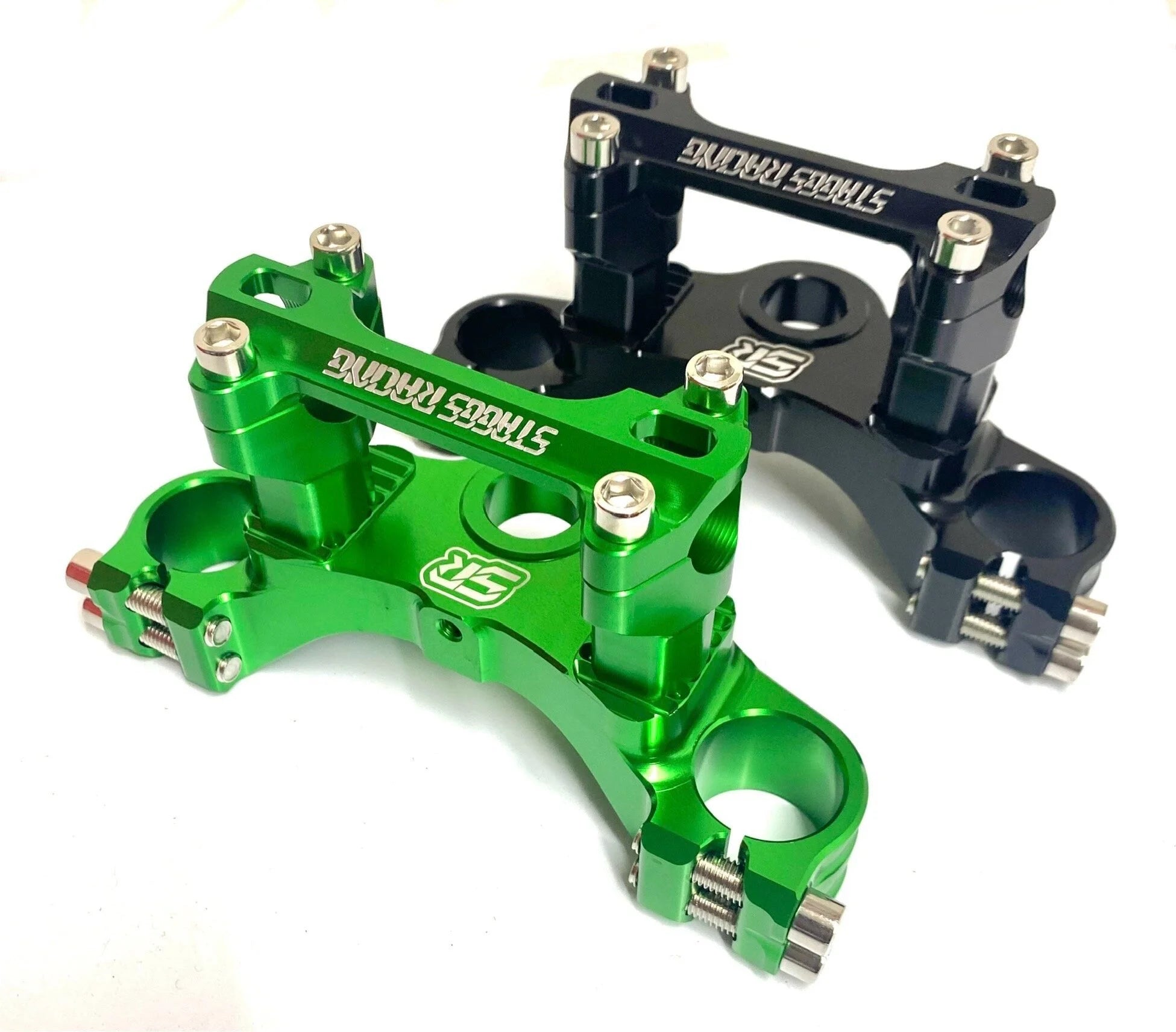 Staggs Racing billet upper triple clamp