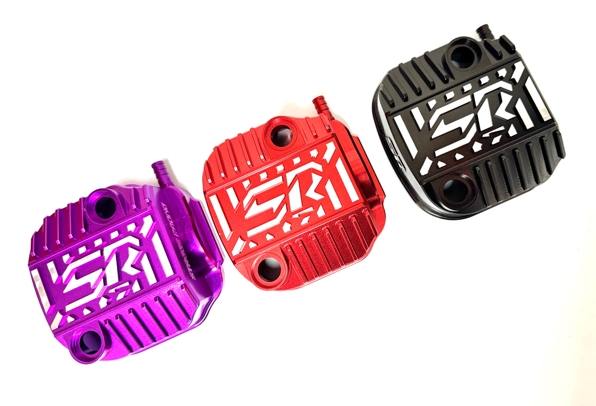 Staggs SR Honda CRF110 Billet Valve covers with breather vent